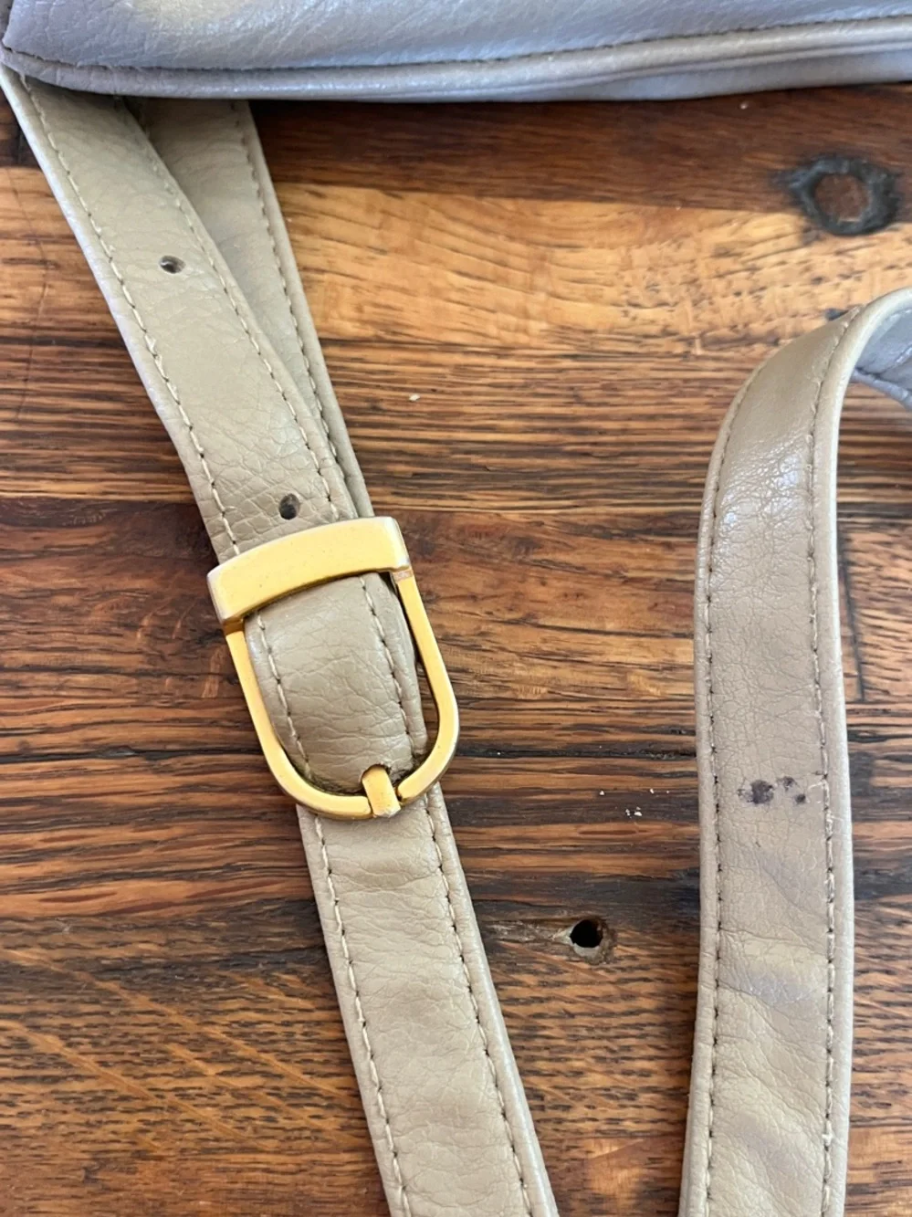 Rosetti Beige Crossbody Bag with Gold Hardware